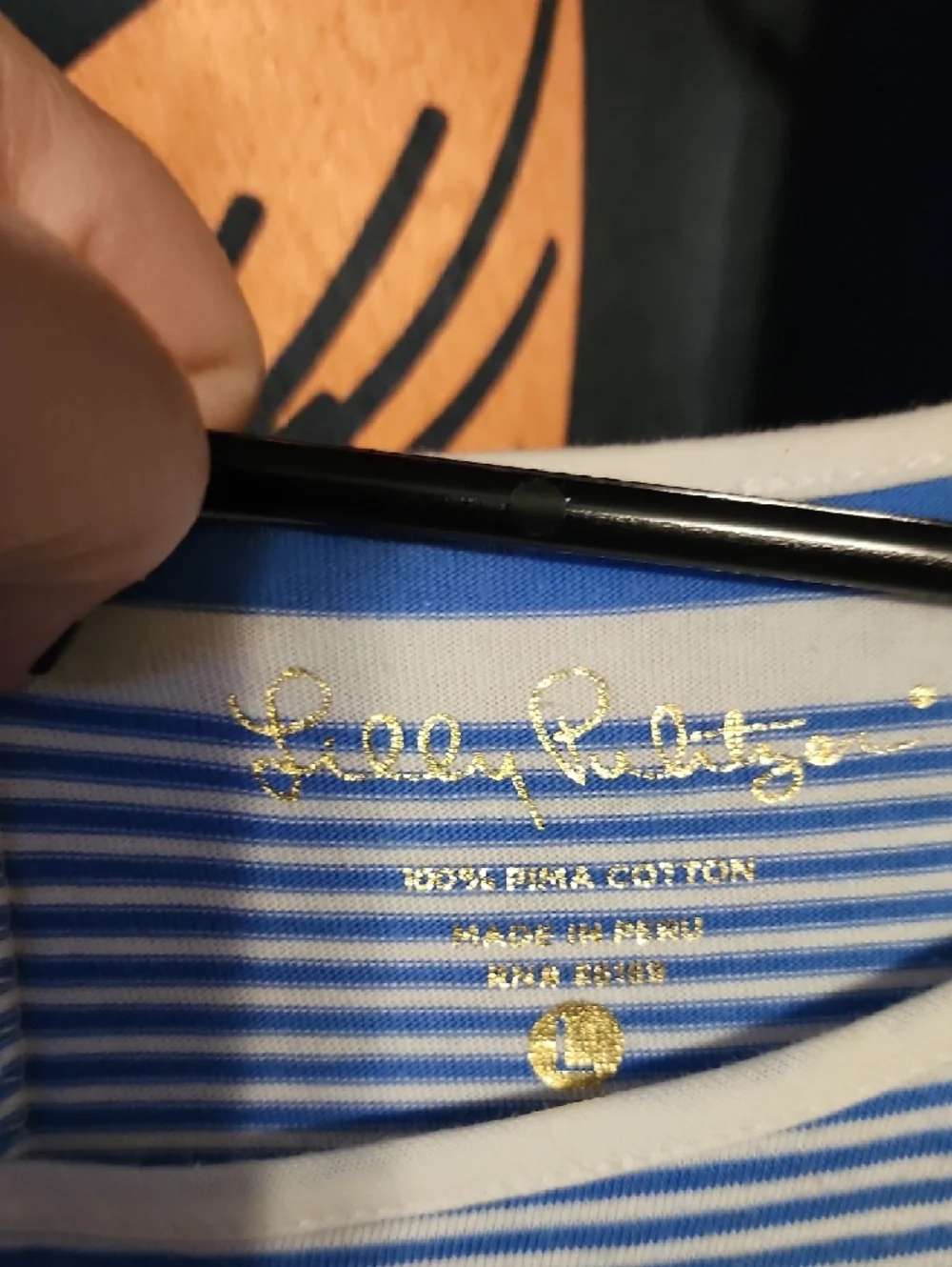 Lilly Pulitzer Blue and White Striped Shift Dress - Picture 2 of 2